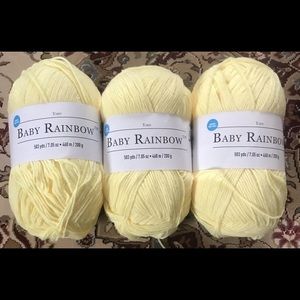 3 skeins yarn 7.05 oz light yellow